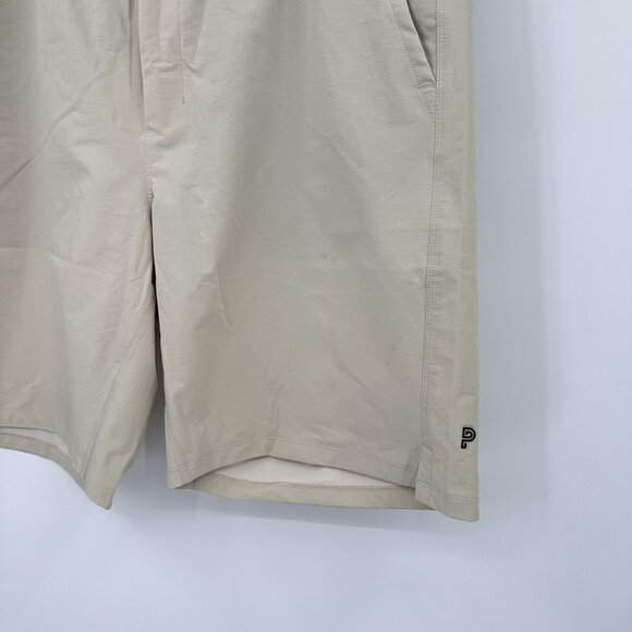 shorts gym training athletic sports drawstring waist pockets tan 38 - Picture 4 of 9